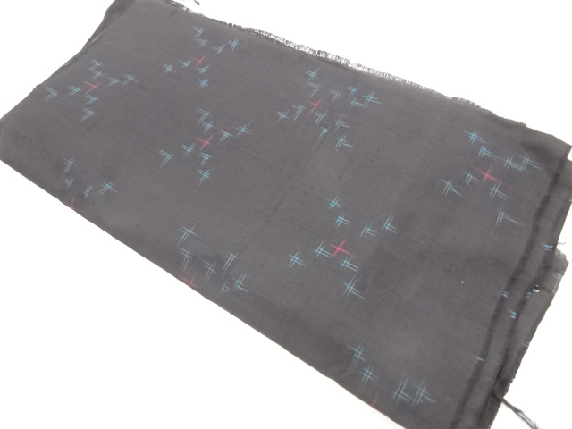 JAPANESE KIMONO / ANTIQUE ARAIHARI FOR KIMONO / SILK / WOVEN CROSS